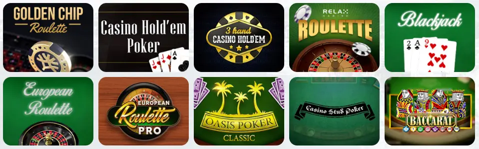 Jeux de table au Bettyspin Casino