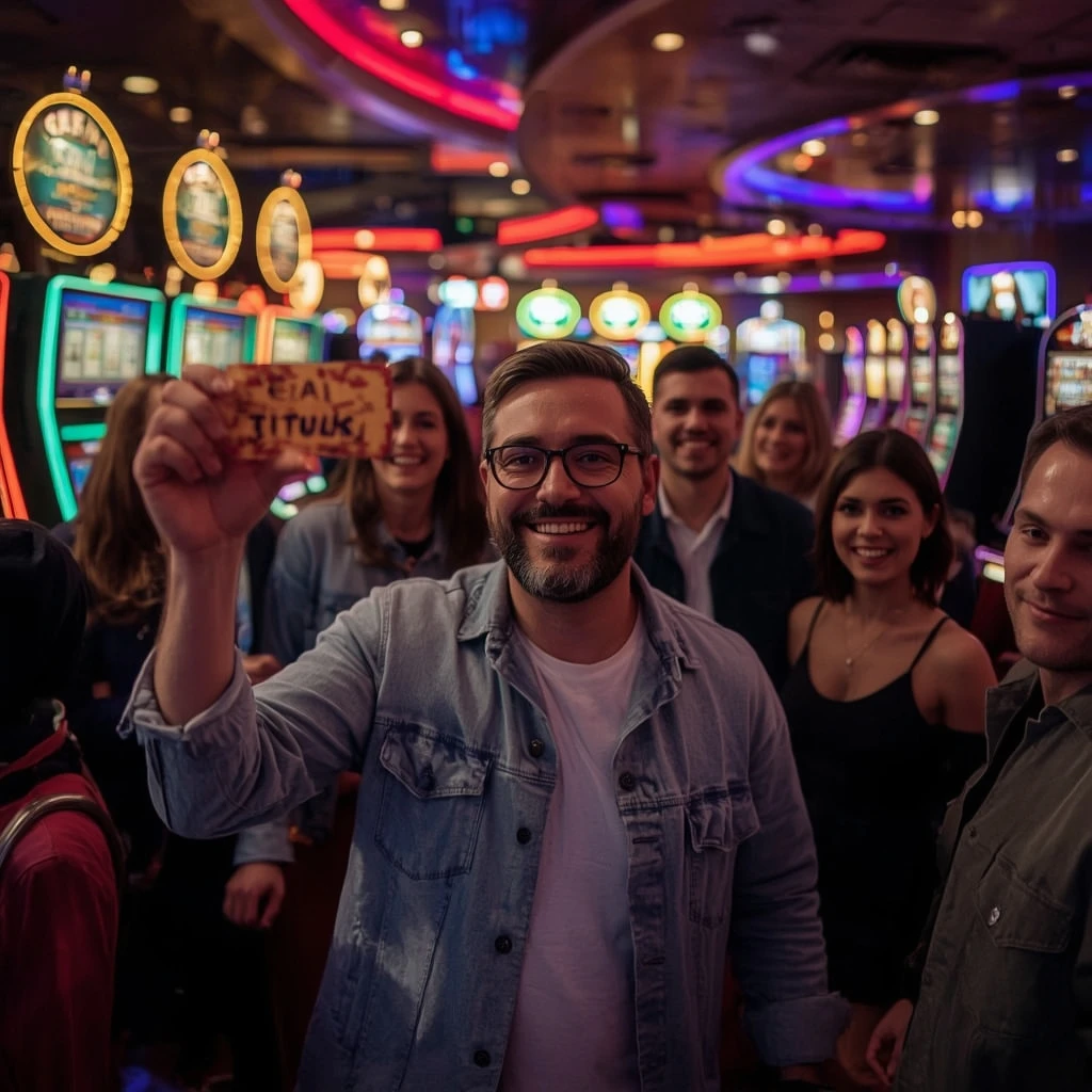 personne tenant un bonus BETTYSPIN CASINO